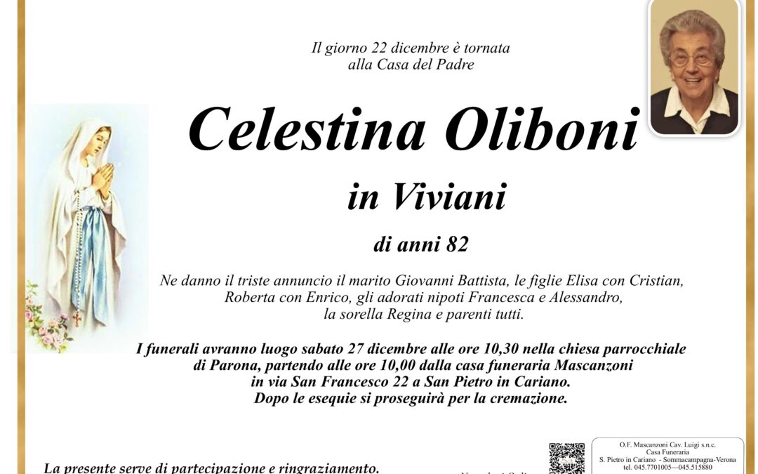 OLIBONI CELESTINA IN VIVIANI