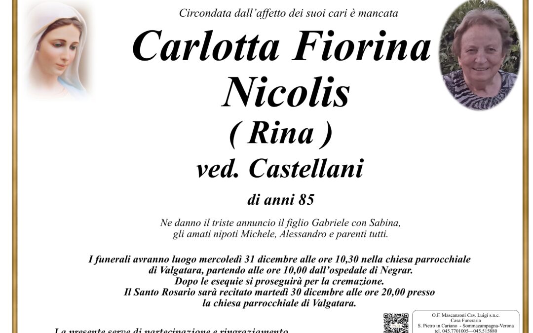 NICOLIS CARLOTTA FIORINA VED. CASTELLANI