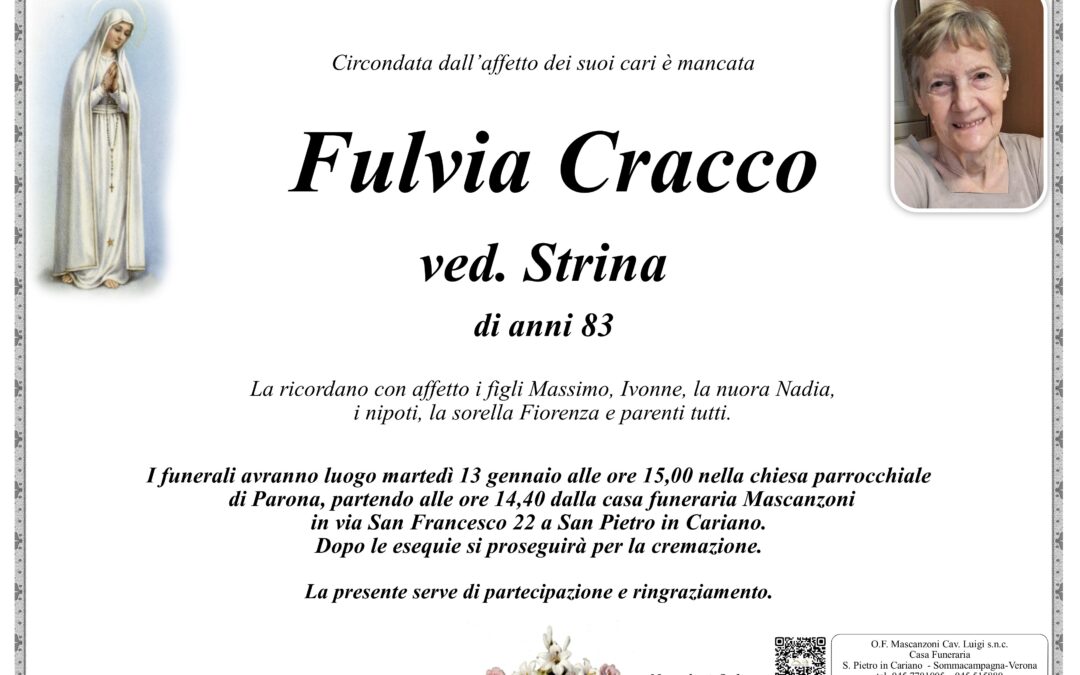 CRACCO FULVIA VED. STRINA