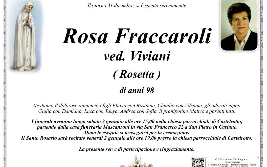 FRACCAROLI ROSA VED.VIVIANI