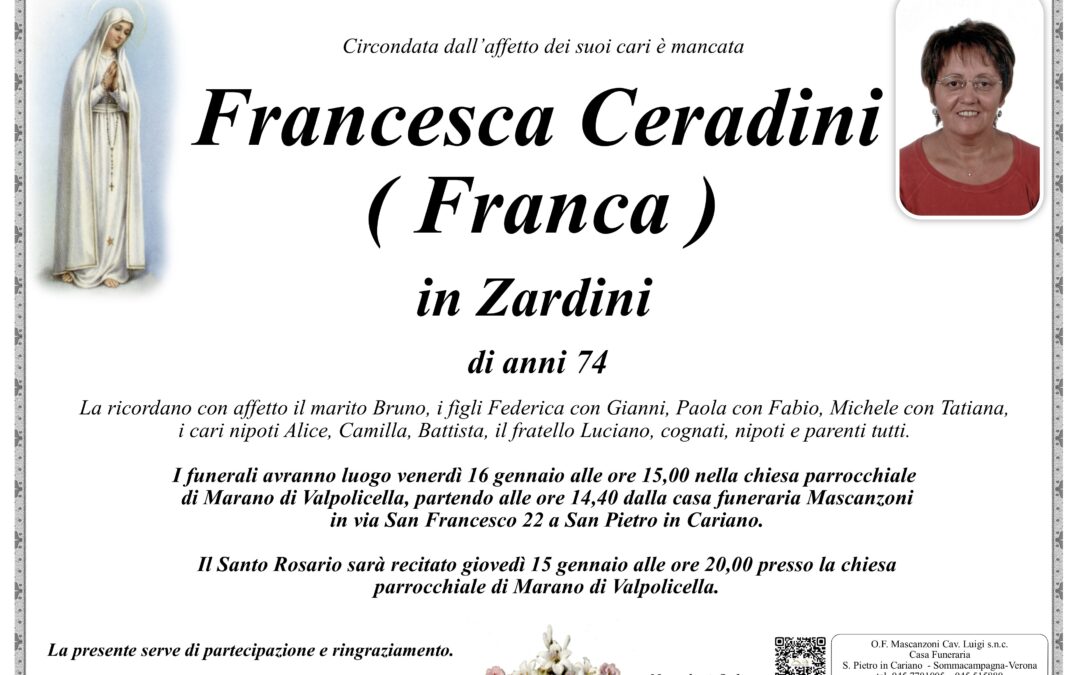 CERADINI FRANCESCA IN ZARDINI