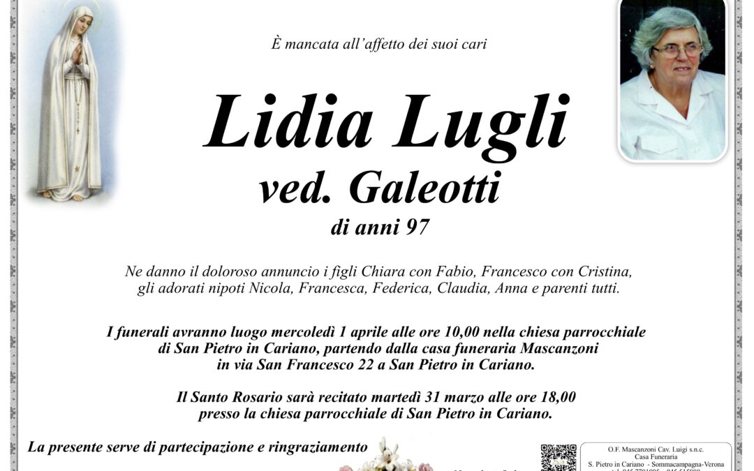 LUGLI LIDIA VED. GALEOTTI