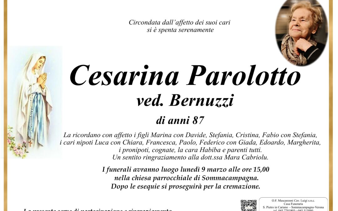 PAROLOTTO CESARINA VED. BERNUZZI