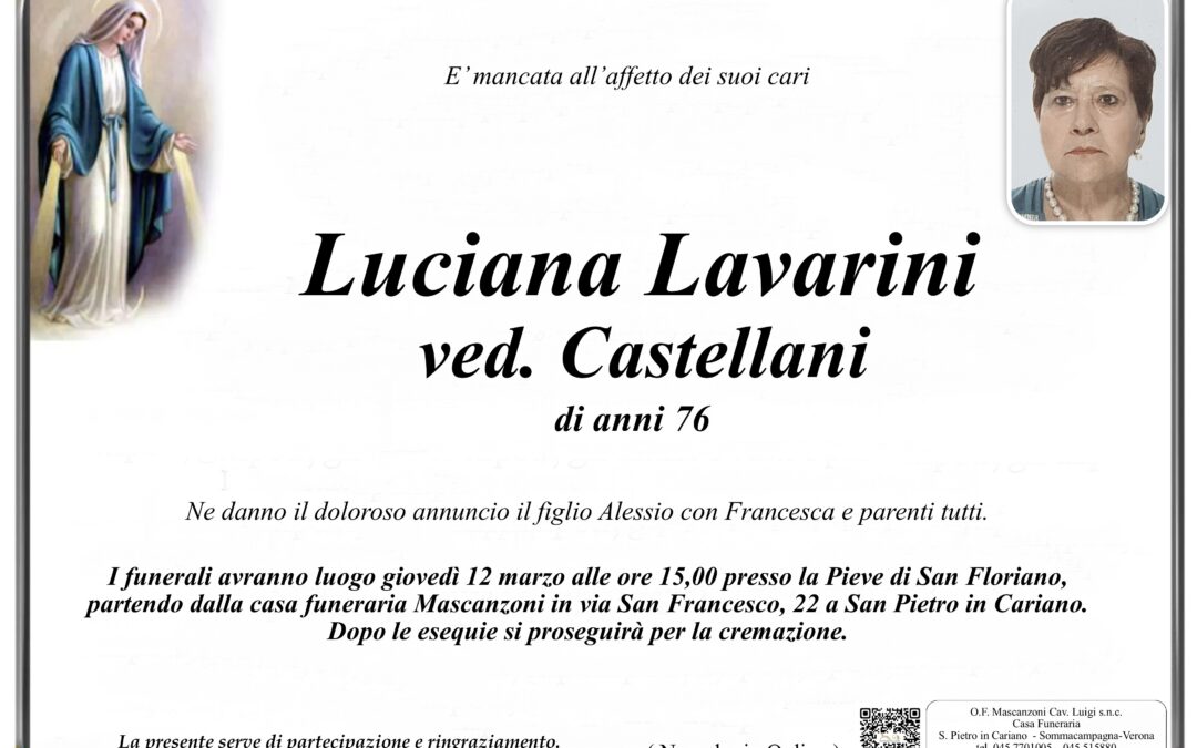 LAVARINI LUCIANA VED. CASTELLANI