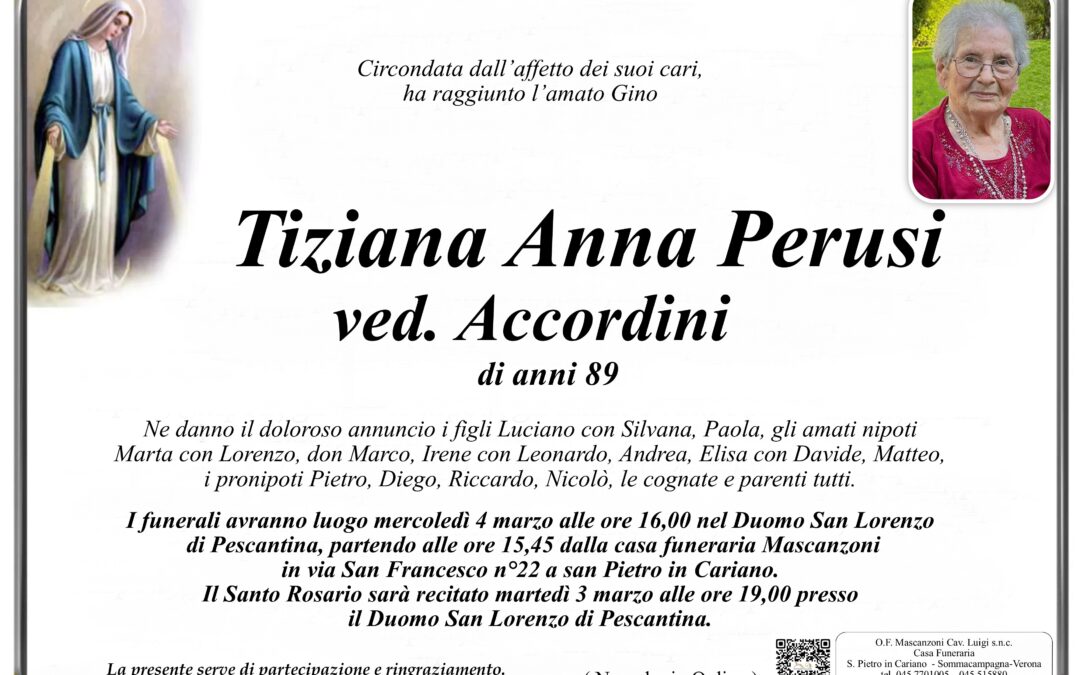 PERUSI TIZIANA ANNA VED. ACCORDINI