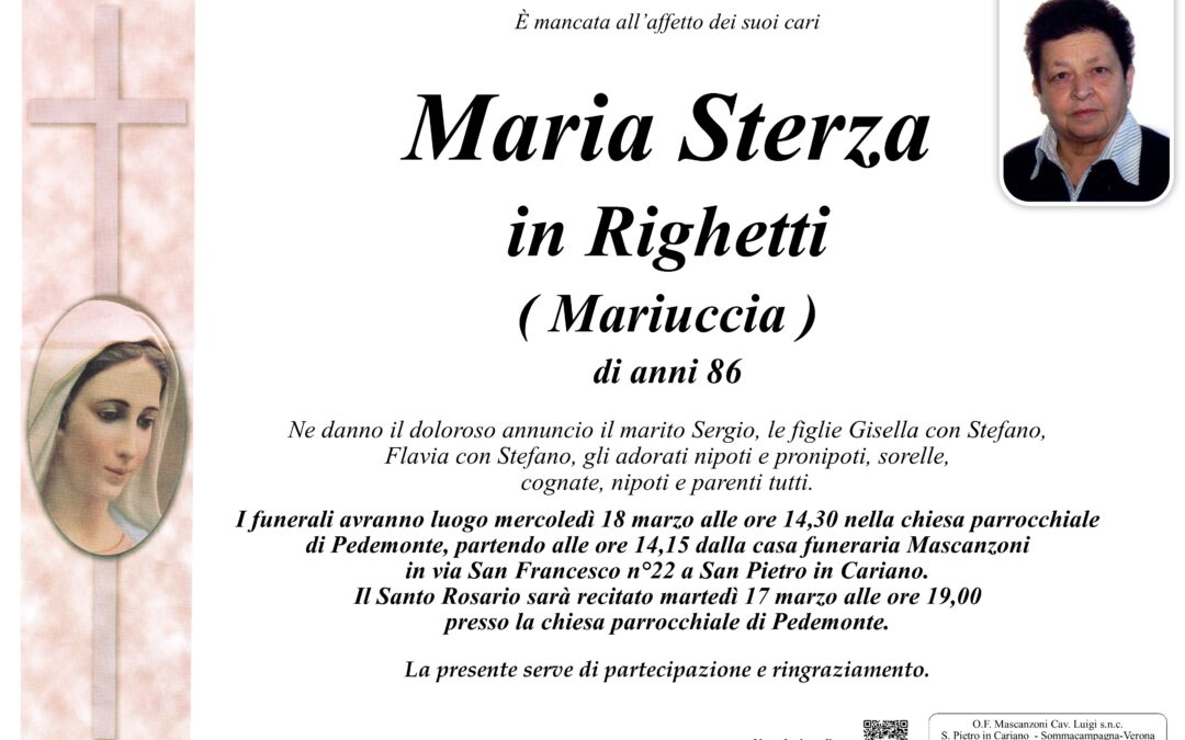 MARIA STERZA IN RIGHETTI