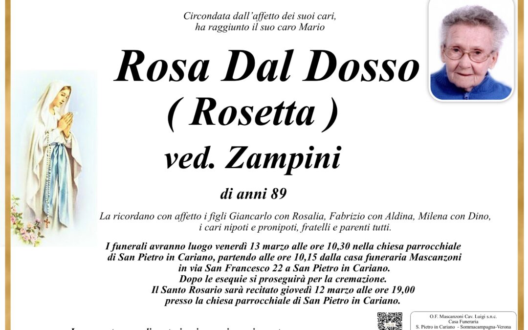 DAL DOSSO ROSA VED. ZAMPINI