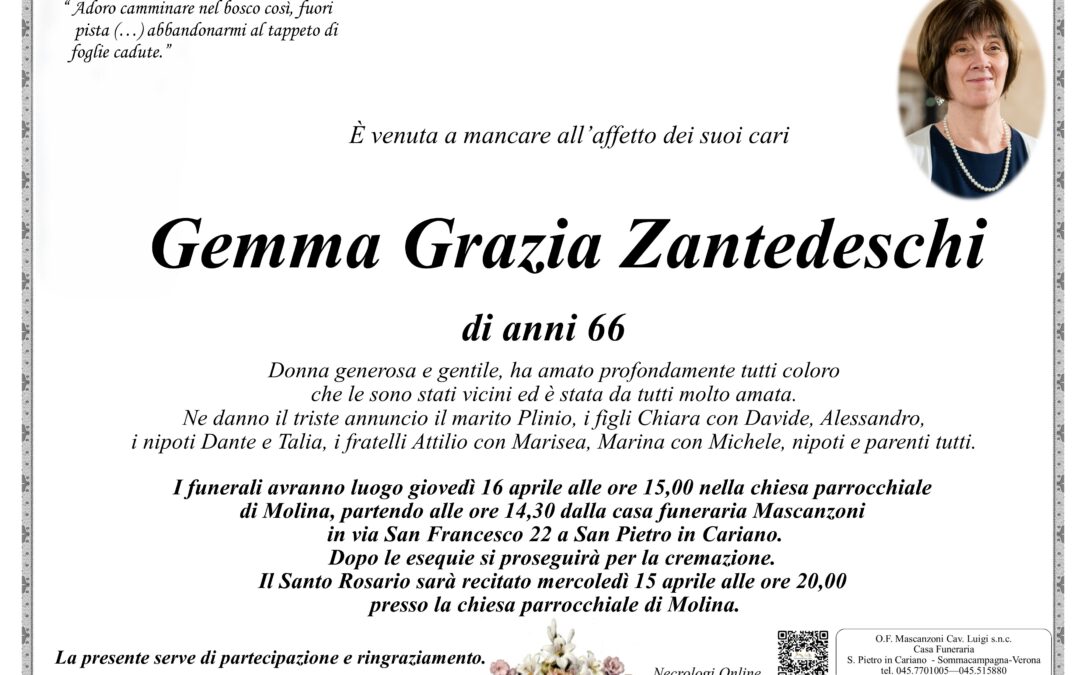 ZANTEDESCHI GEMMA GRAZIA