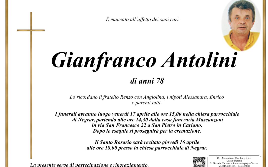 ANTOLINI GIANFRANCO