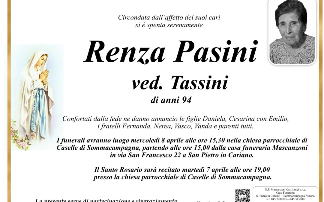 PASINI RENZA VED. TASSINI