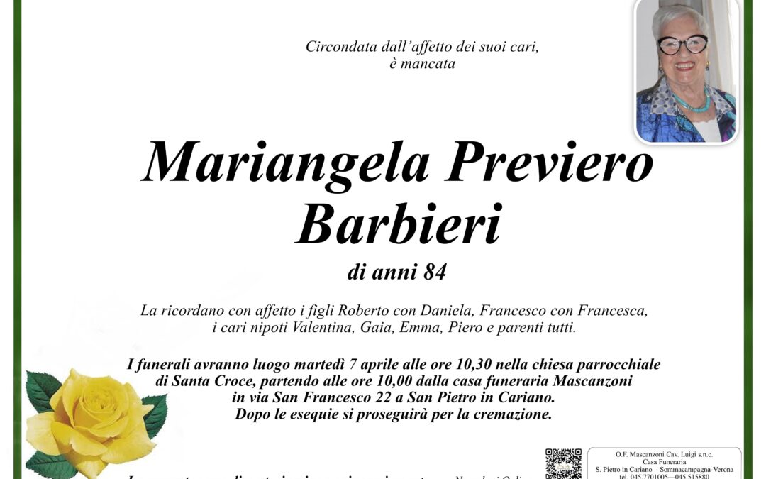 PREVIERO BARBIERI MARIANGELA