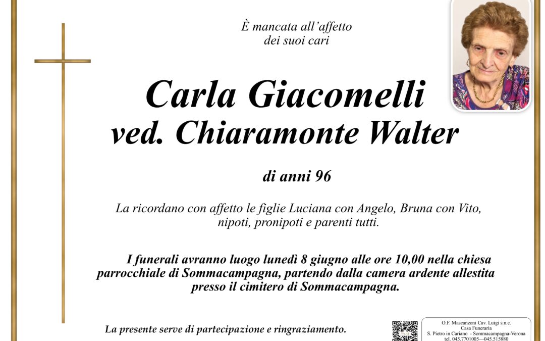 GIACOMELLI CARLA VED. CHIARAMONTE WALTER