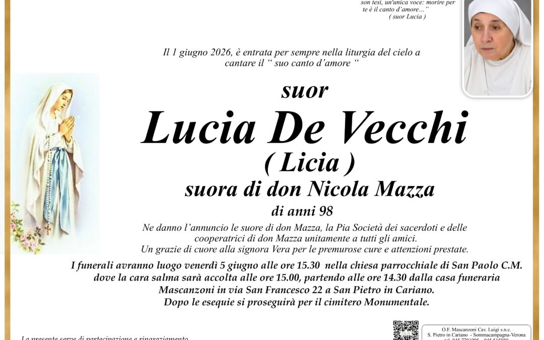 SUOR LUCIA DE VECCHI