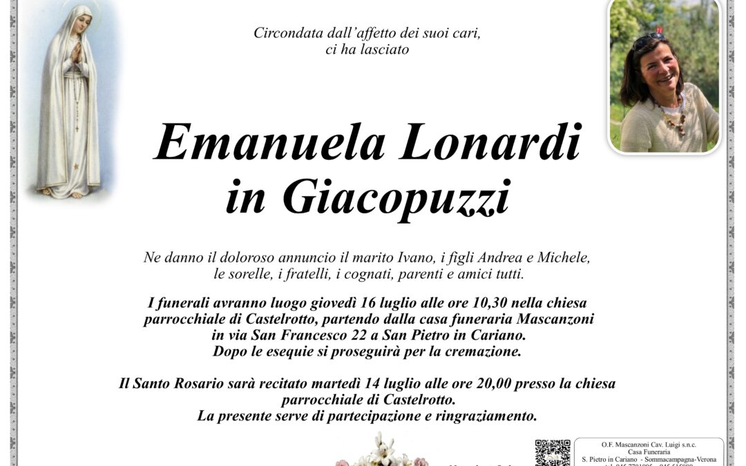 LONARDI EMANUELA IN GIACOPUZZI