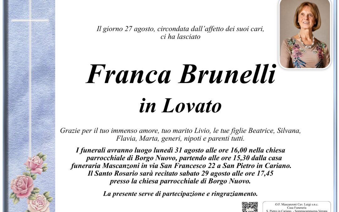 BRUNELLI FRANCA IN LOVATO