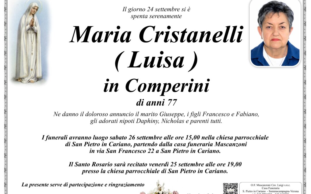 CRISTANELLI MARIA ( LUISA ) IN COMPERINI
