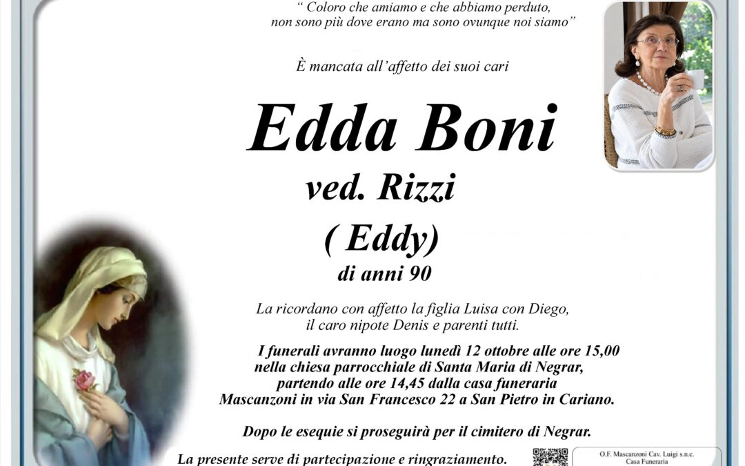 BONI EDDA VED. RIZZI